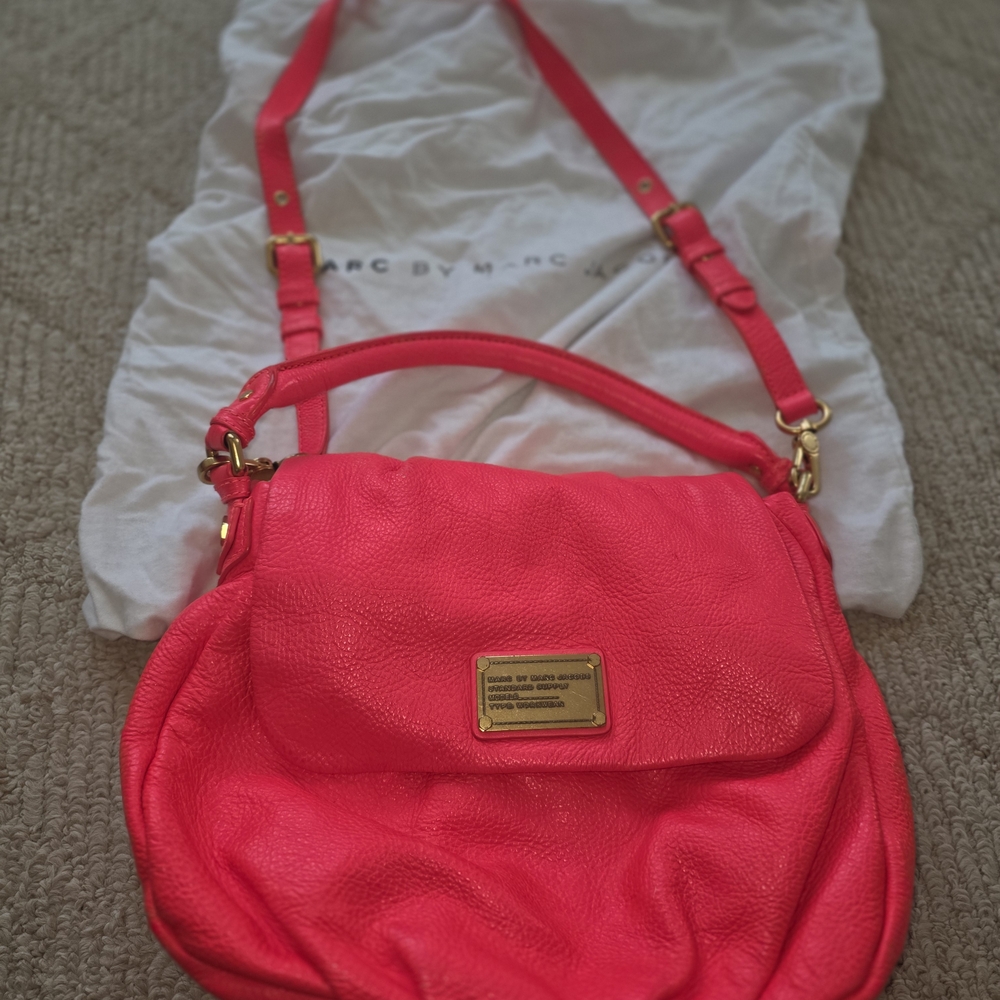 Authentic Marc by Marc Jacobs Pink Pebble Leather Shoulder Bag